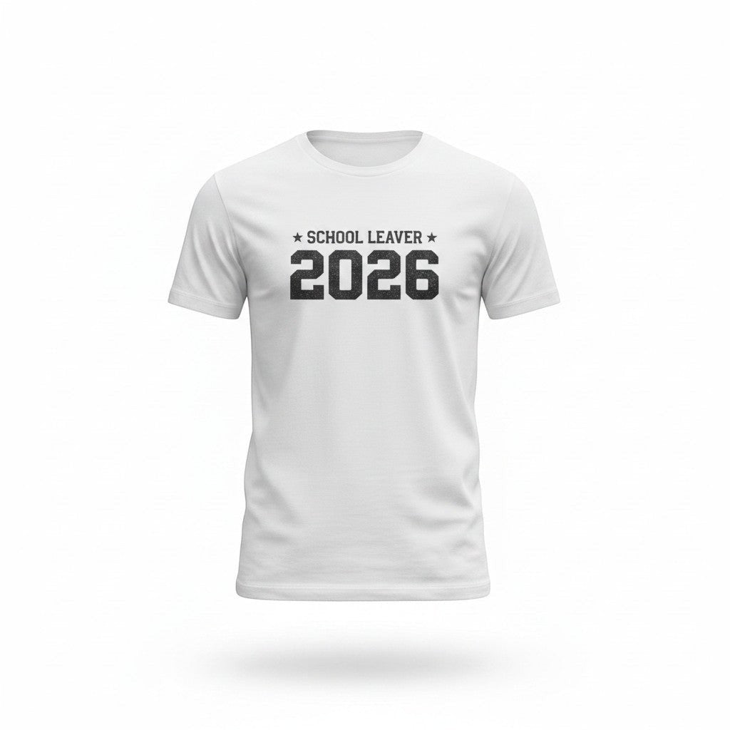 White tee school leaver t shirt