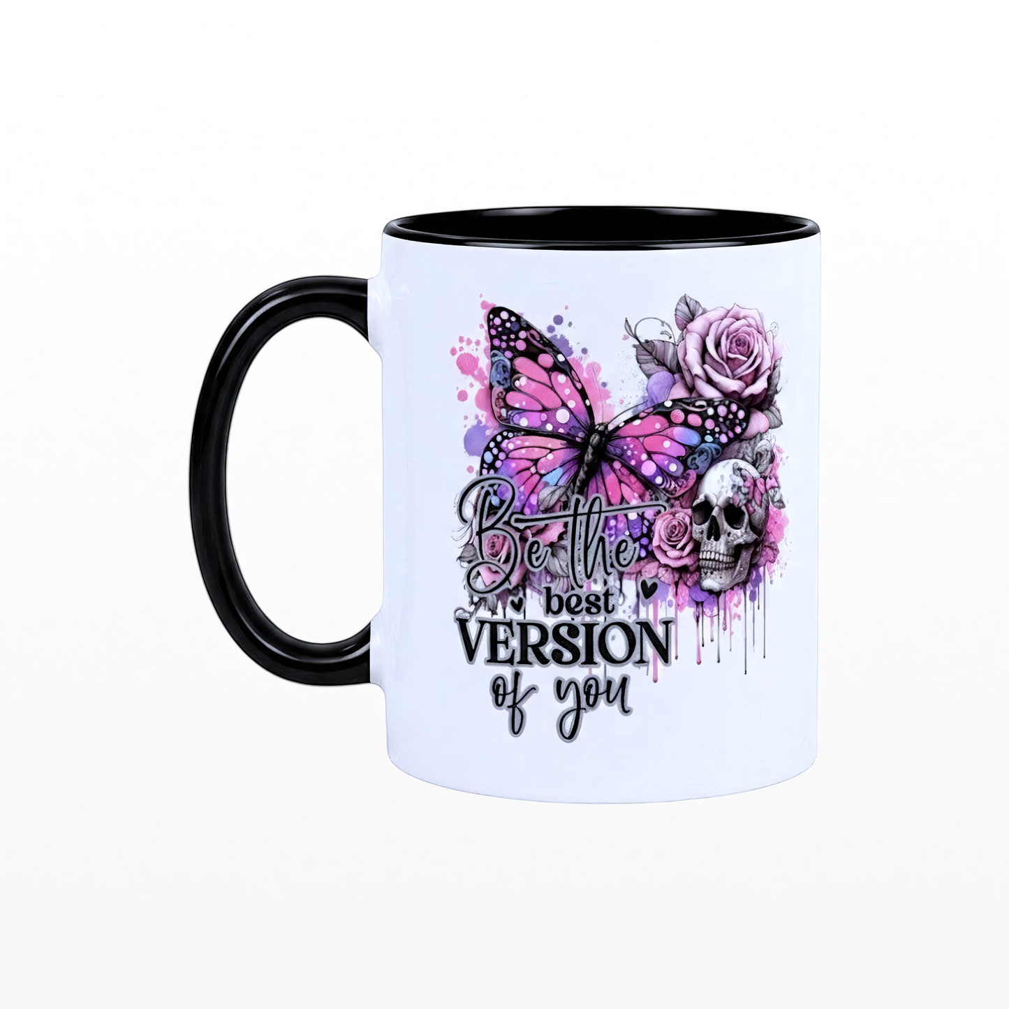Gothic Mug | Be the Best Version of You Butterfly & Skull