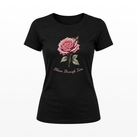 Steampunk T-Shirt | Rose Bloom Through Time Design