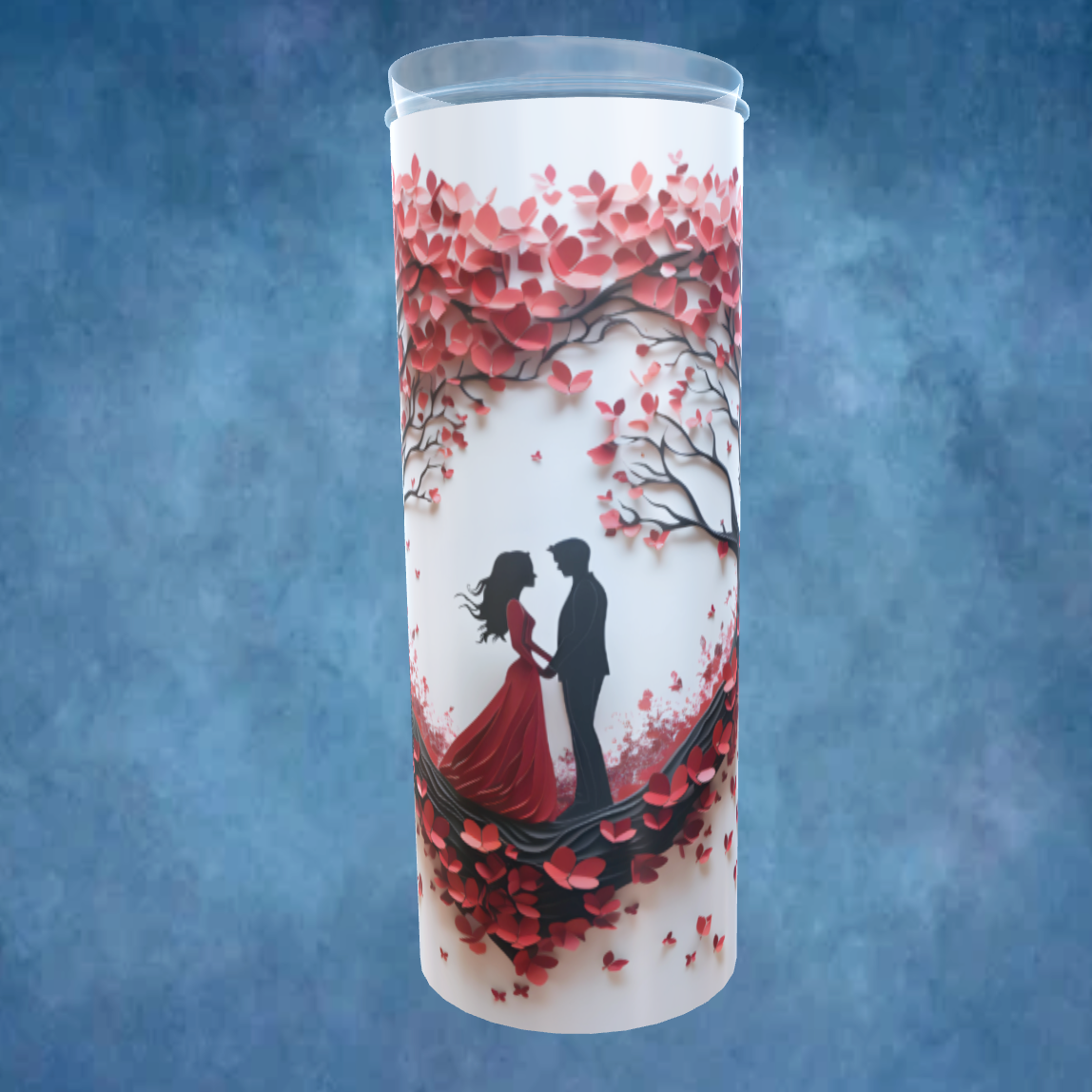 Stainless Steel Tumbler With Remember I Love you Text hand printed UK