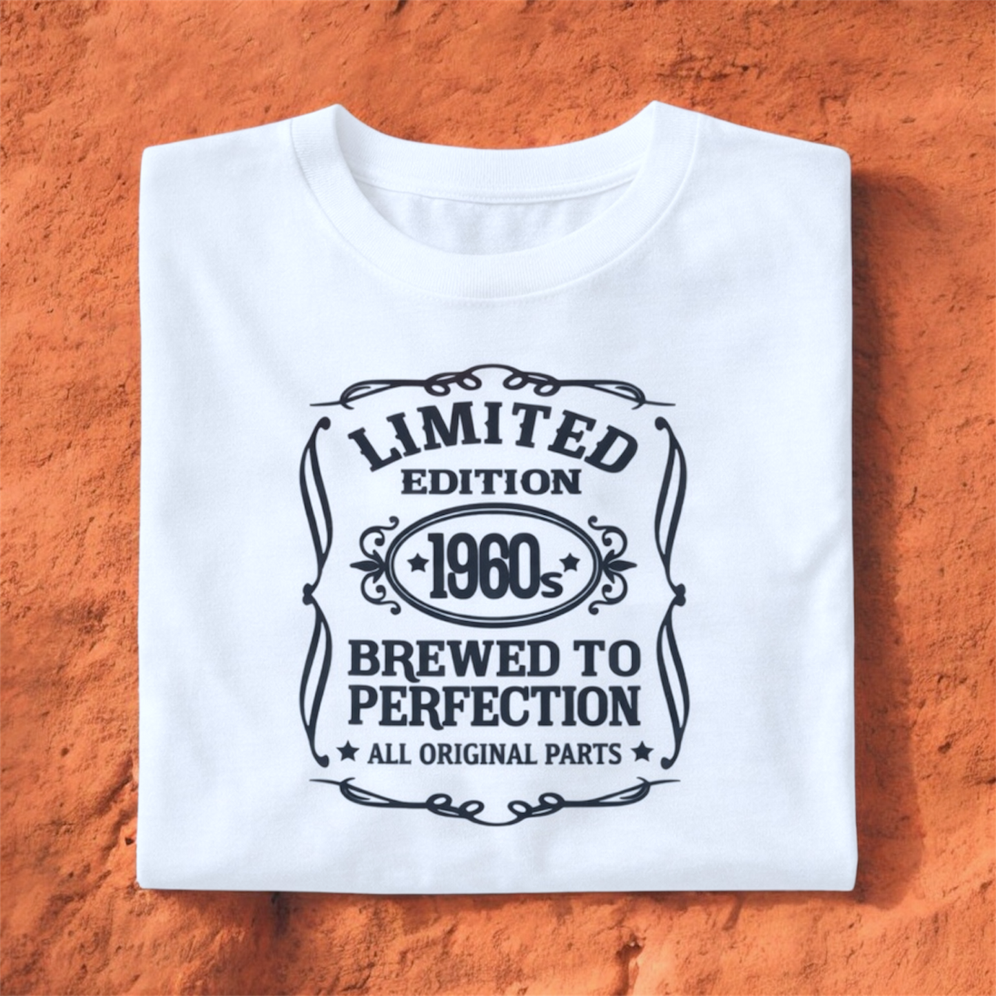 folded Limited edition decade t-shirt vintage style printed in UK