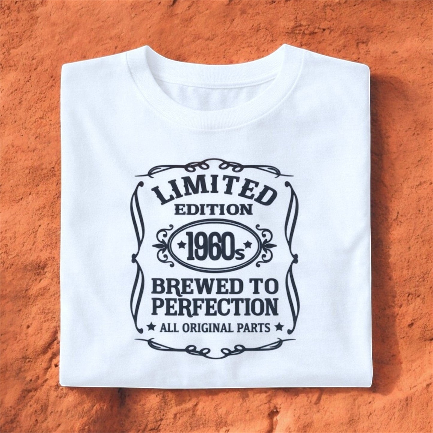 folded Limited edition decade t-shirt vintage style printed in UK