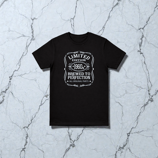 Limited edition decade t-shirt vintage style printed in UK