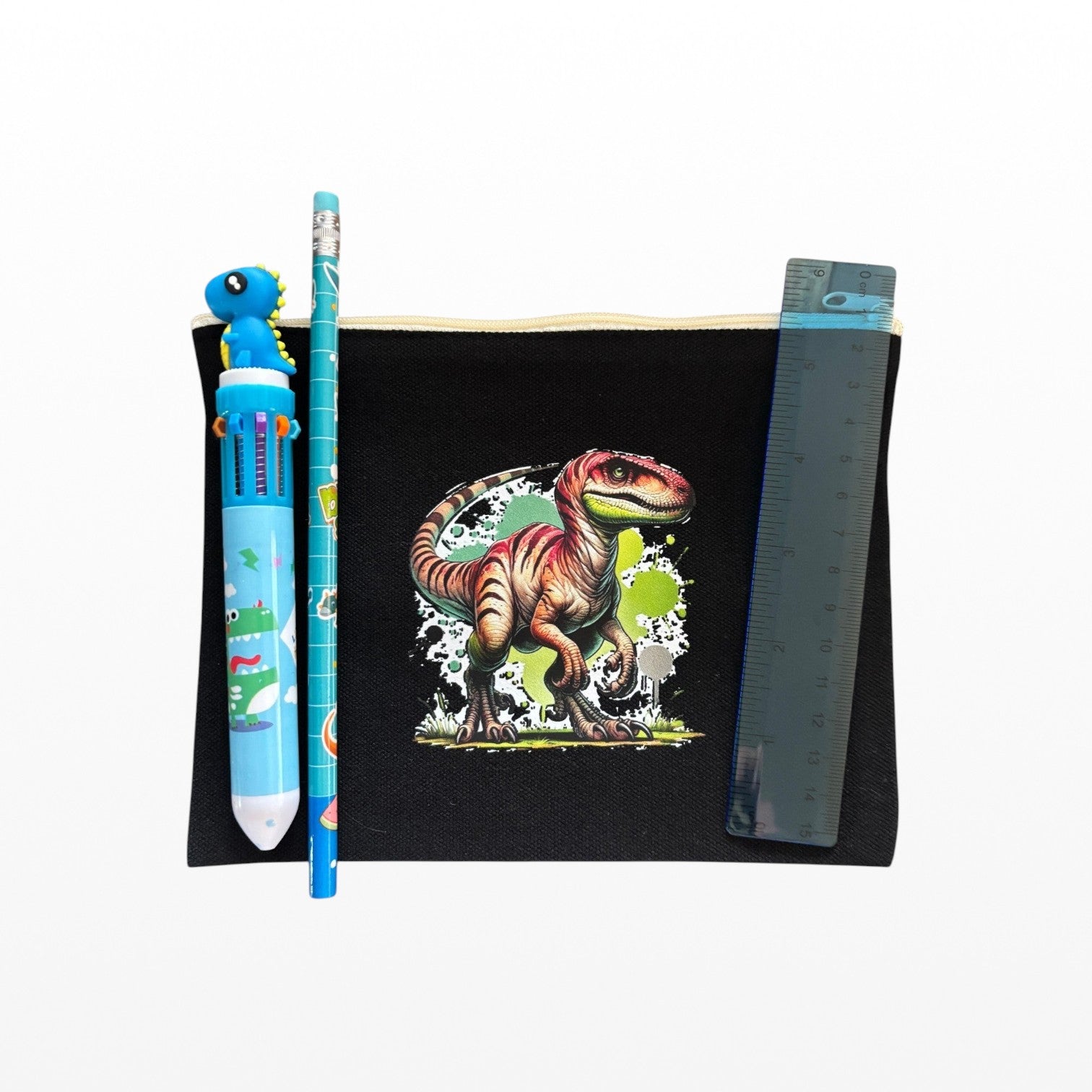raptor on black pencil case