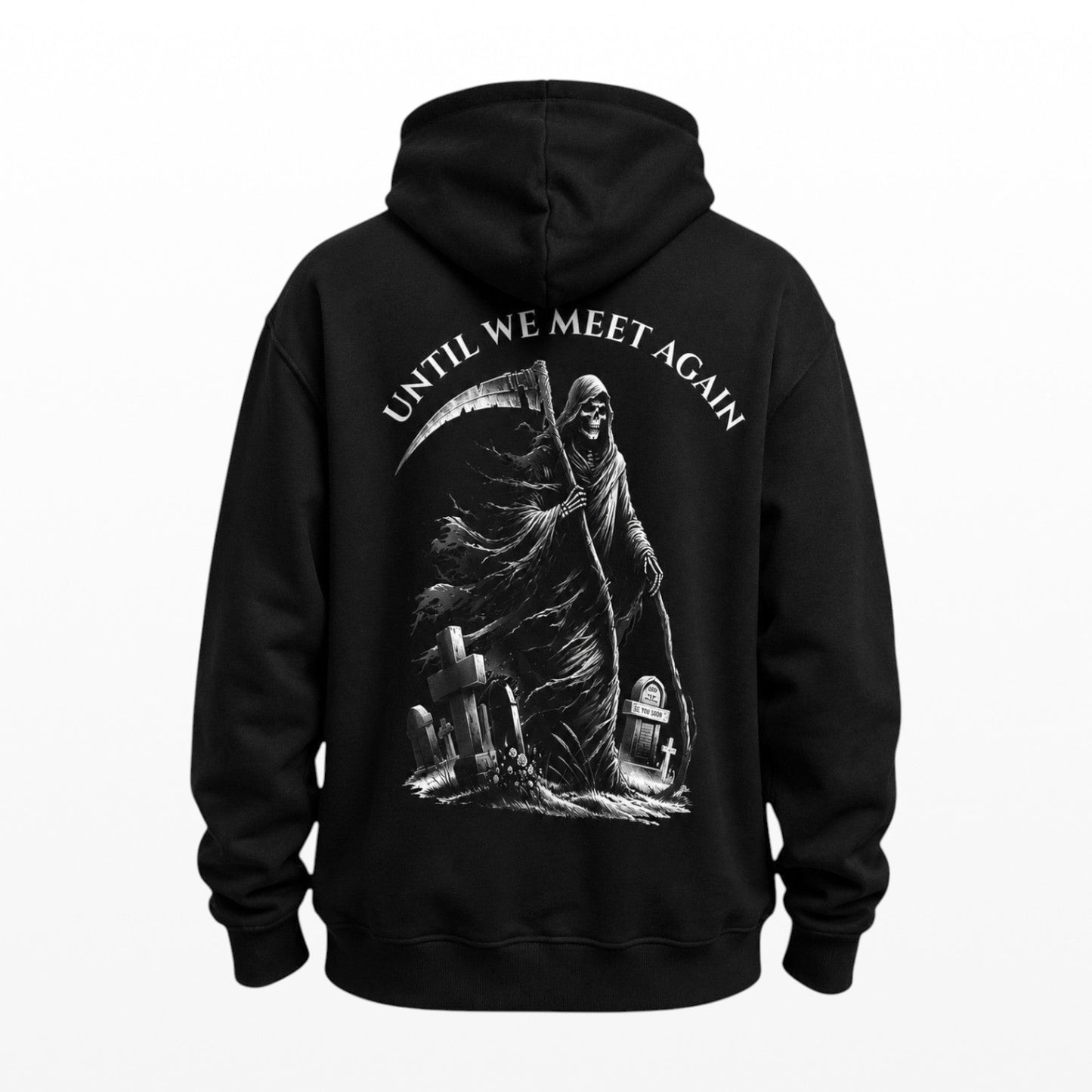 reaper hoodie with text