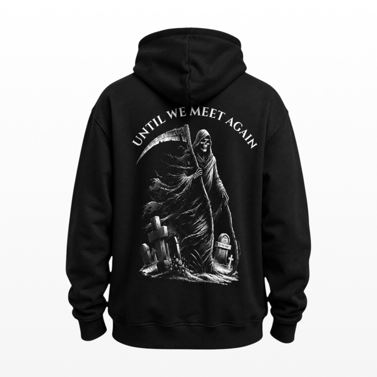reaper hoodie with text